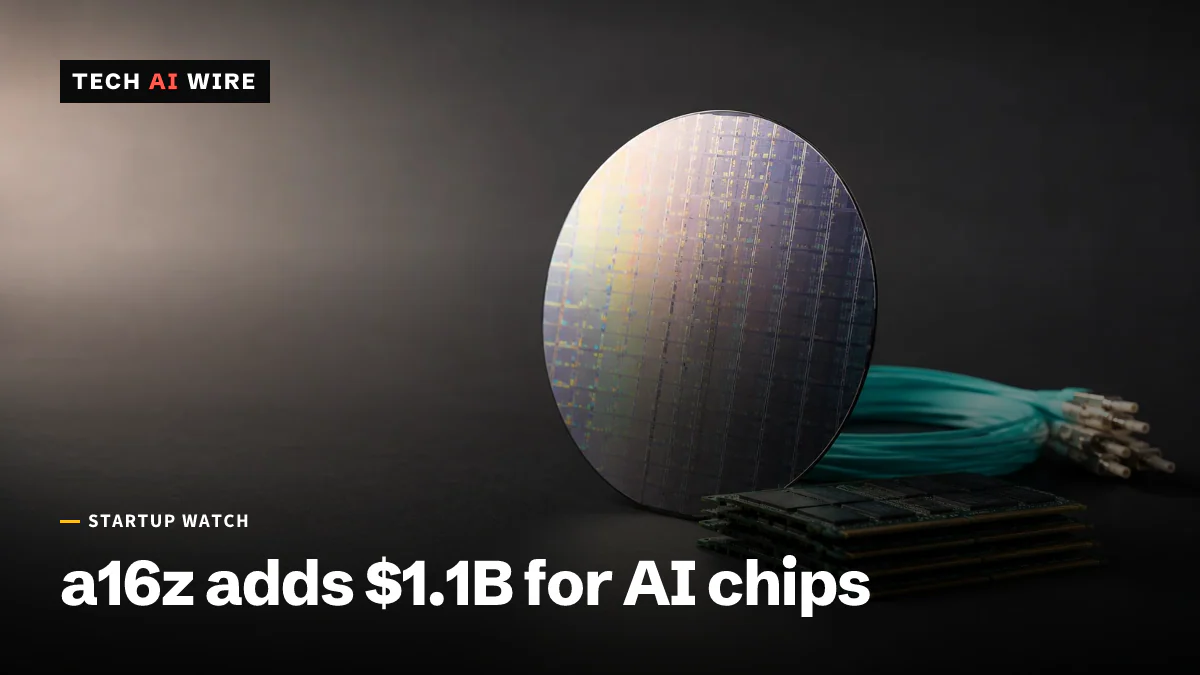 A silicon wafer standing on a desk beside a stack of memory modules and a coil of fibre-optic cable.