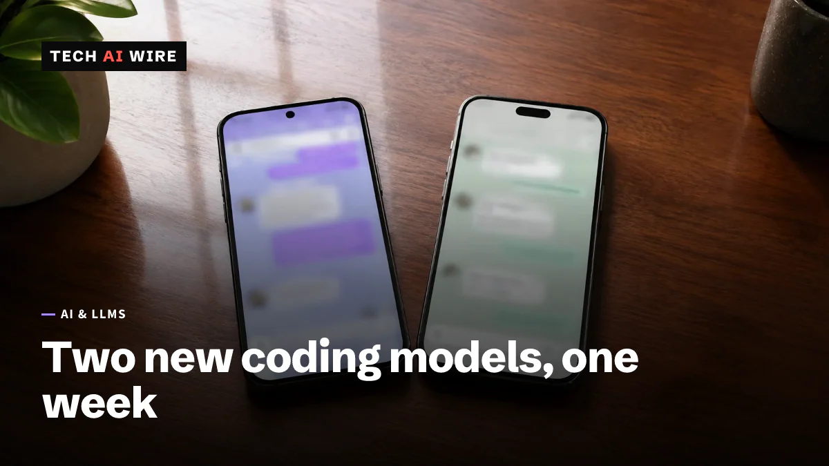 Two smartphones side by side on a desk, each showing a blurred chat interface.