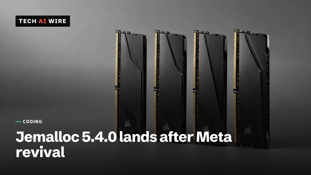 Four black-finned server memory modules stand upright in a row on a plain gray studio backdrop.