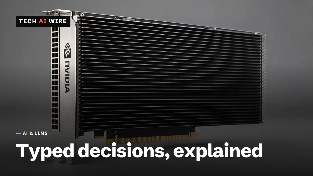 An NVIDIA Tesla T4 graphics card standing upright on a plain gray studio backdrop, the class of hardware Laya's latency was measured on.