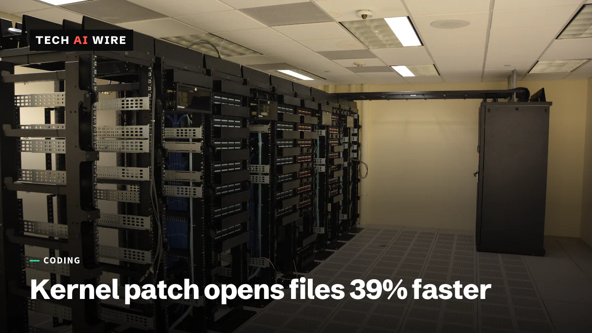 A row of black server racks filled with patch panels and cabling, in a server room with a raised floor.