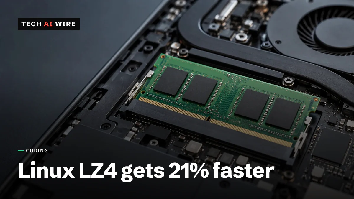 A green SO-DIMM memory module seated in its slot inside an opened laptop, next to the cooling fan and heat pipe.