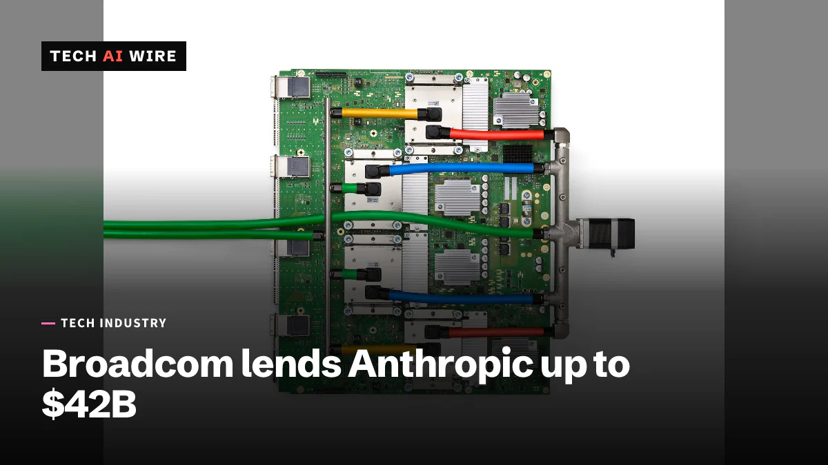 A Google TPU v4 circuit board with four liquid-cooled chip packages and colored coolant pipes, on a white background.