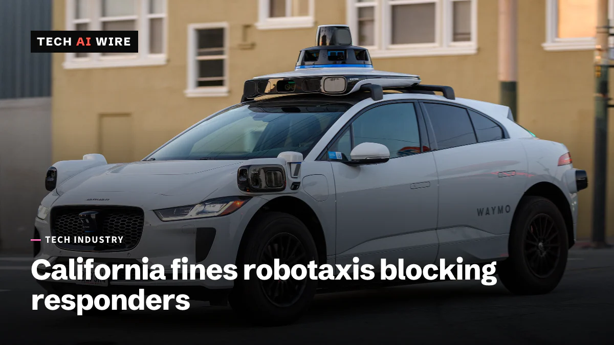 A white Waymo Jaguar I-Pace robotaxi with its roof-mounted sensor dome, driving on a city street in front of a yellow building.