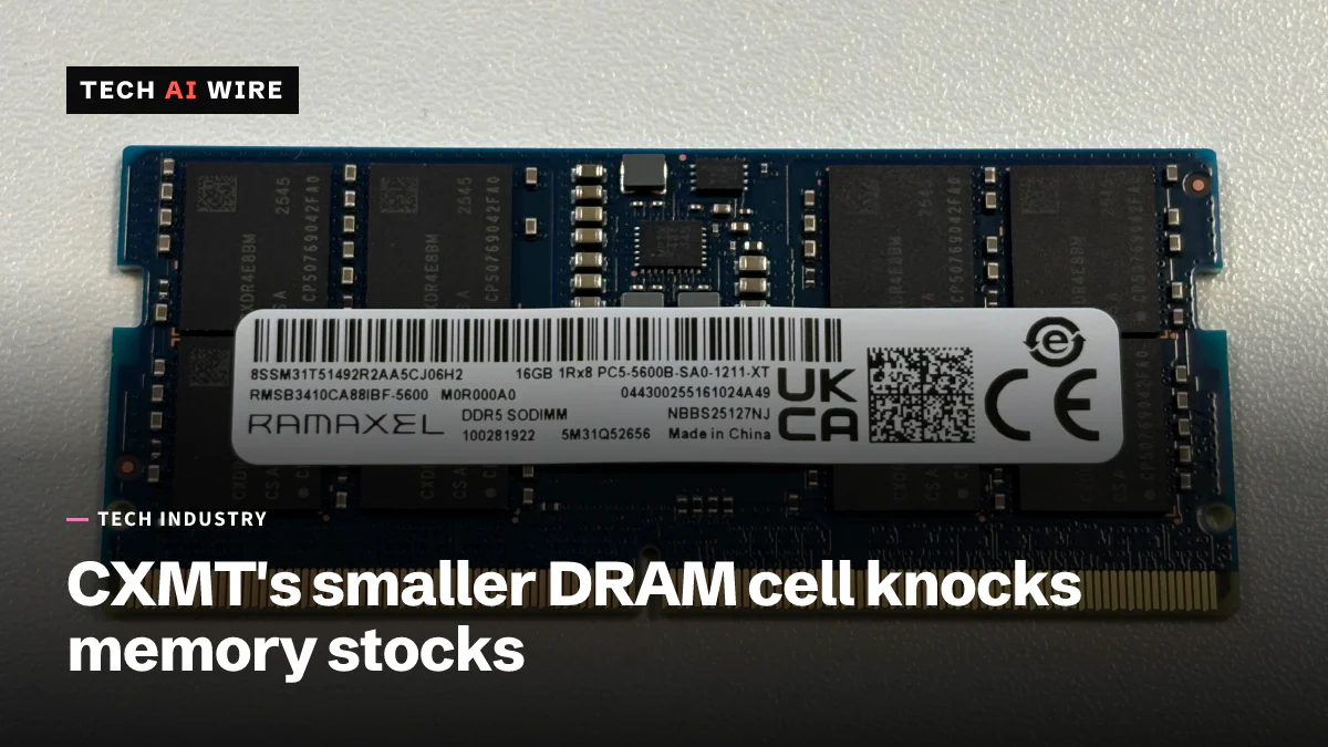 A blue DDR5 laptop memory module with black memory chips and a white Ramaxel label, on a white surface.