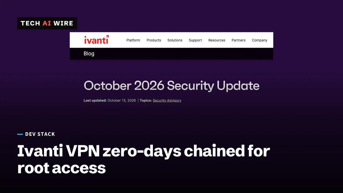 Ivanti's blog post titled October 2026 Security Update, last updated October 13, 2026, under the Ivanti logo and site menu.