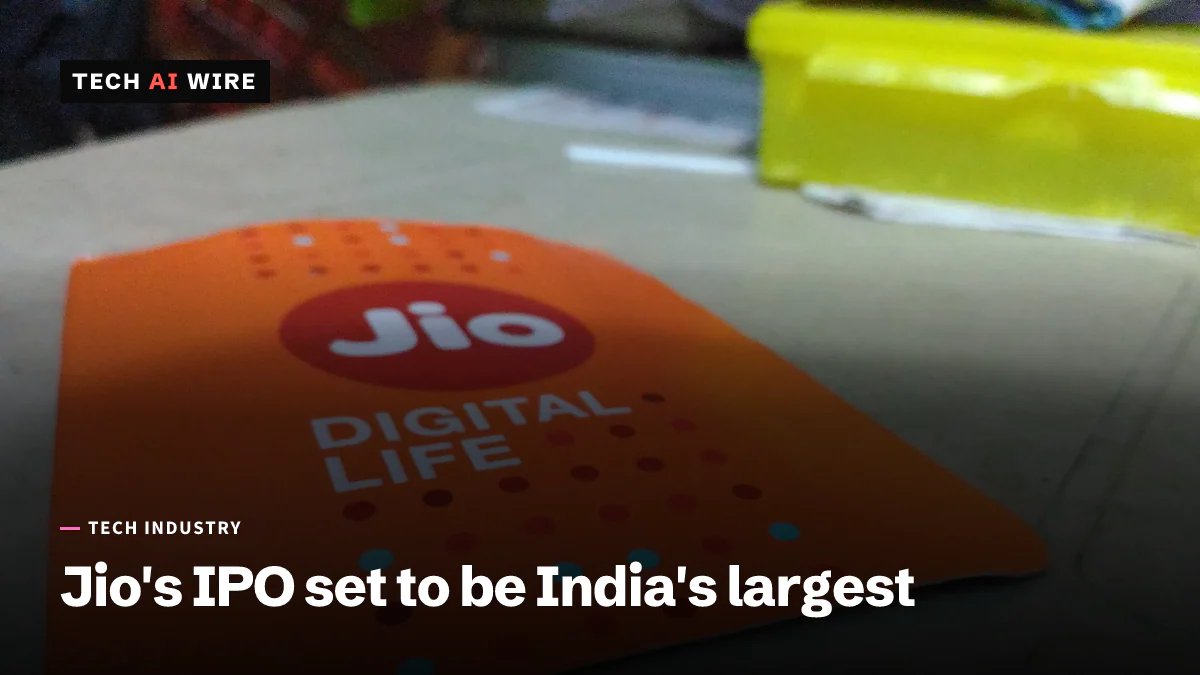 An orange Jio SIM card holder with the red Jio logo and the words Digital Life, lying on a tabletop.