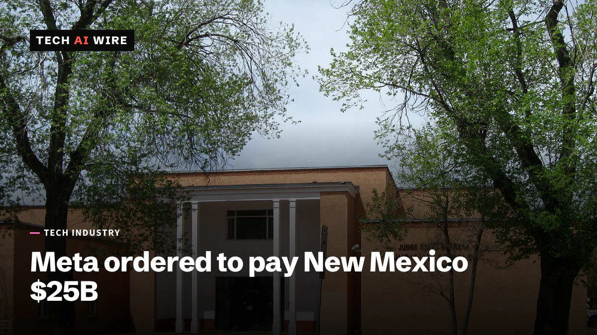 The Judge Steve Herrera Judicial Complex in Santa Fe, New Mexico, a tan stucco building with a white-columned entrance, framed by spring trees.
