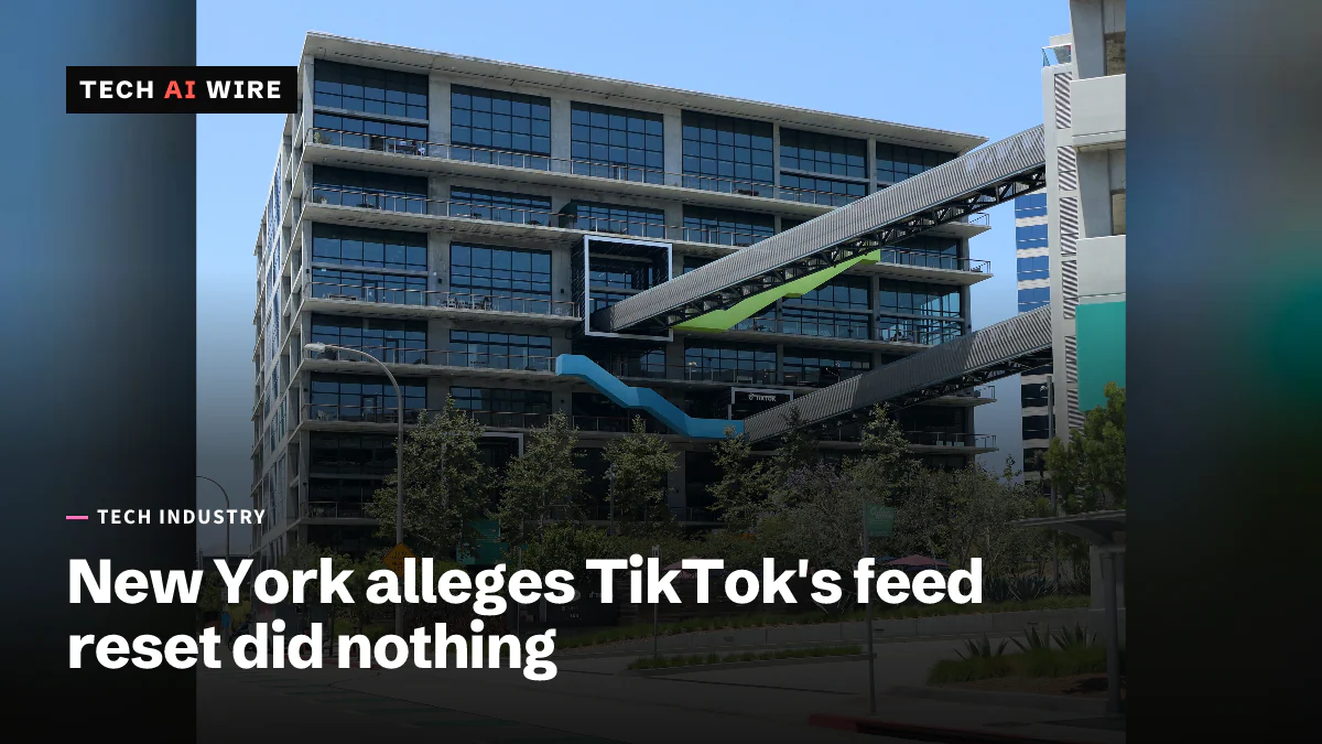 A nine-story concrete office building in Culver City, California, with colorful walkways across its facade, once home to TikTok's headquarters.