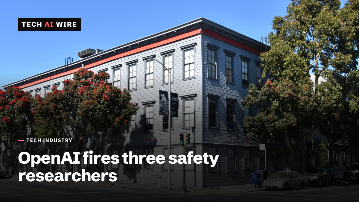 The Pioneer Building in San Francisco's Mission District, a gray three-story building with red trim that houses OpenAI's offices, photographed in 2019.